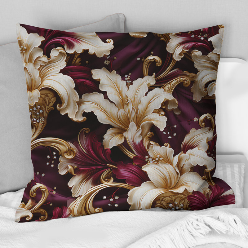 Coussin décoratif Royal Victorian Flourish Victorian, H 16 po x l 16 po