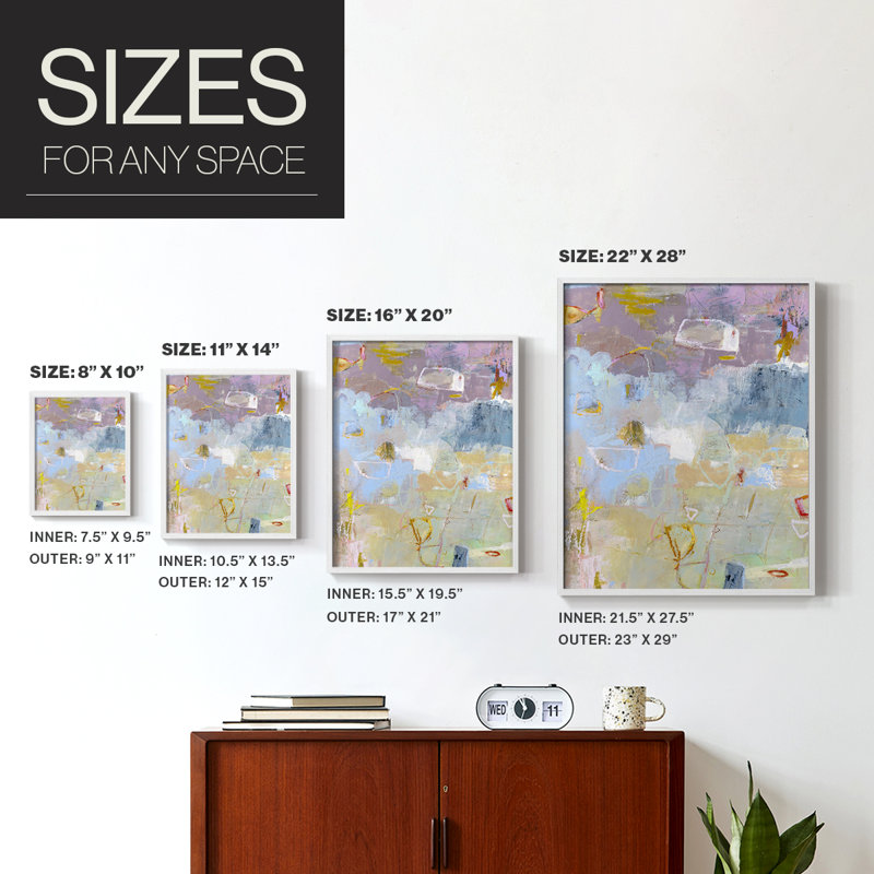 Whilst I Framed Print - Solid Wood, 20" H x 16" W, White