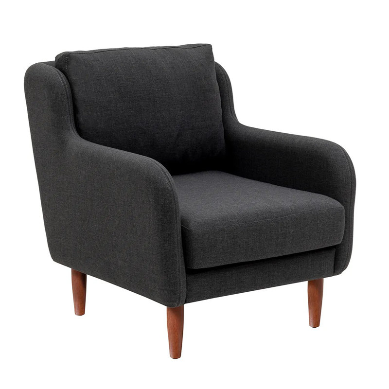 Upholstered Armchair, Gray Polypropylene/Olefin