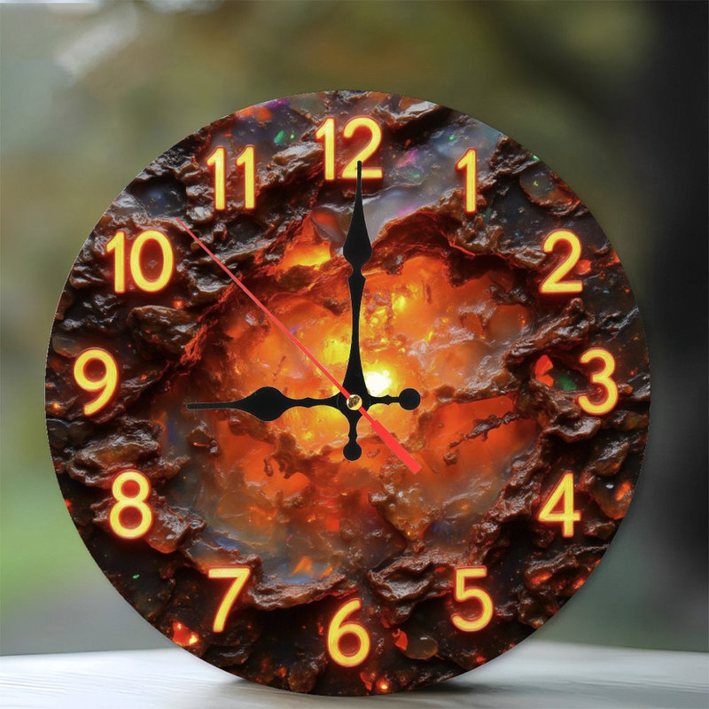 Horloge en fusion avec chiffres lumineux
