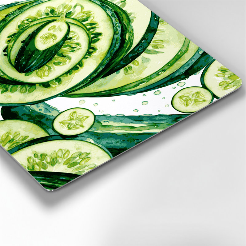 Légumes, concombre, art perse beige en métal