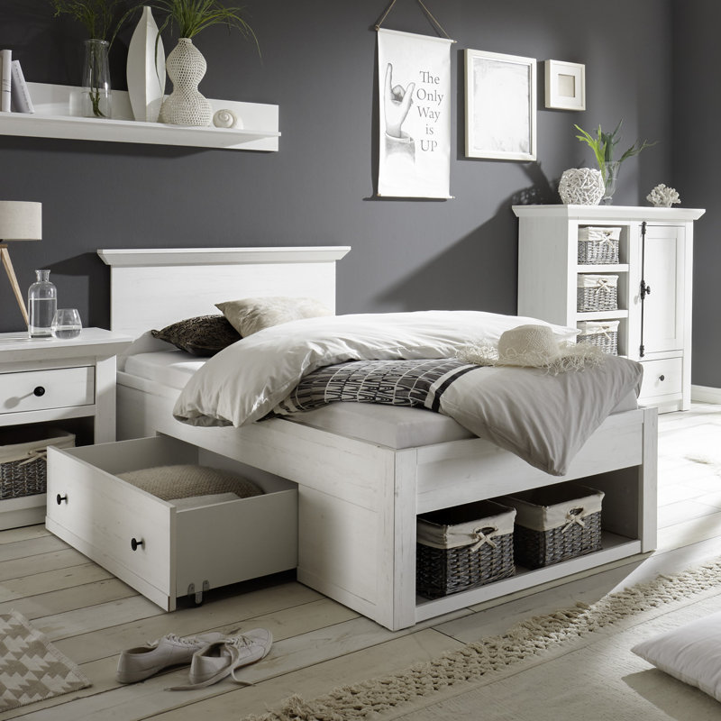Bed Berwyn With Storage Space, European Single (90 x 200cm)