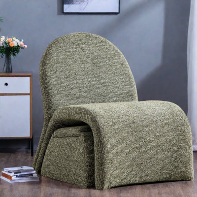 Chaises décoratives de rangement, chaise moderne en chenille de 24,8 pouces pour la maison