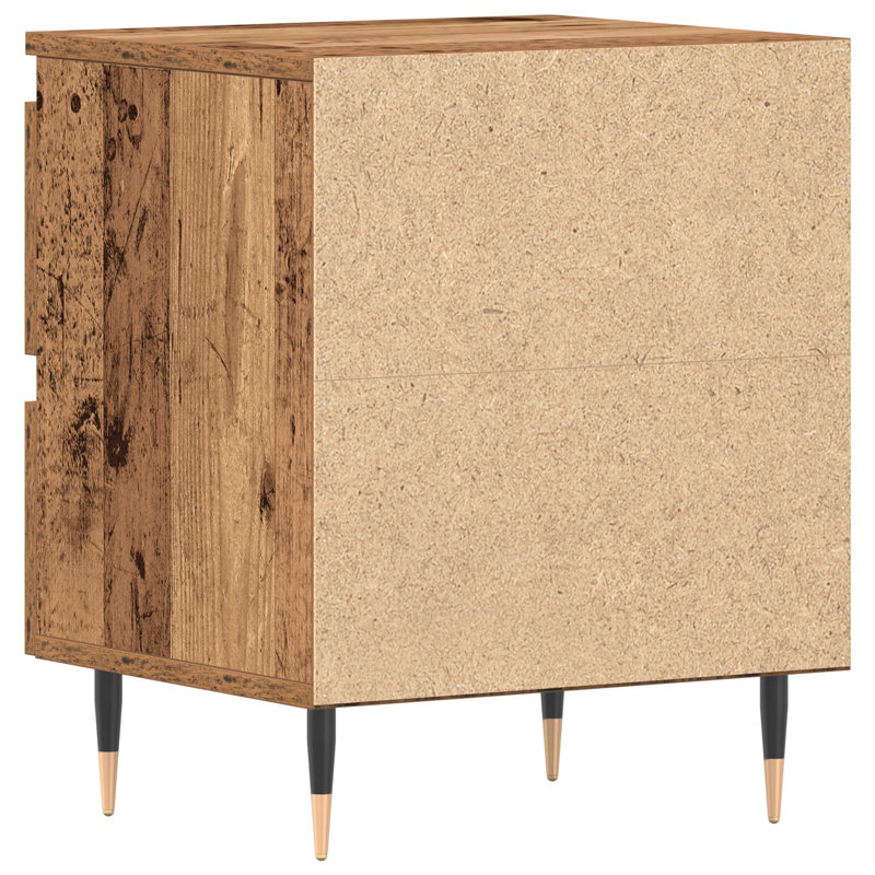 Bedside Cabinet 40X35x50 Cm, 1, Old Wood