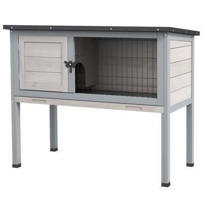 Cage à lapin surélevée en bois