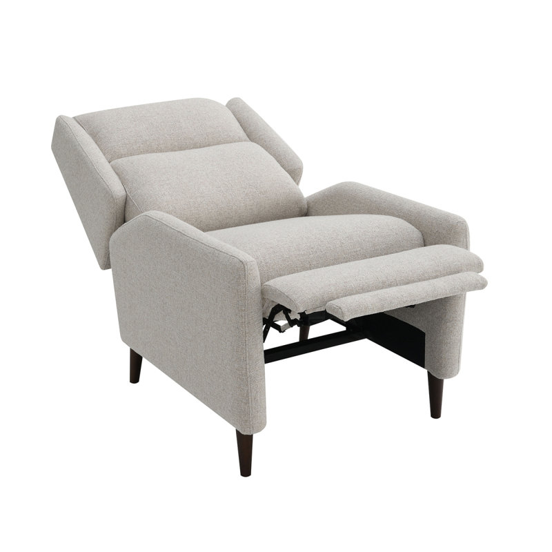 Fauteuil inclinable manuel moderne Mid-Century, Beige