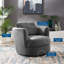 Fauteuil pivotant en velours Pirouette Performance-219657674