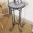 Patio Side Table,Blue+Black