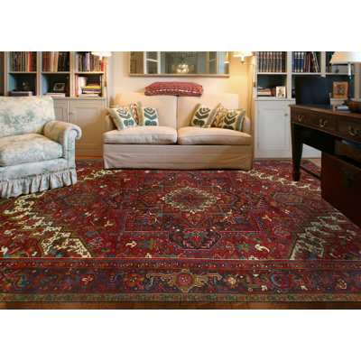Ashane One-of-a-Kind 9'6" x 12'9" 1980s Rectangle Wool Area Rug in