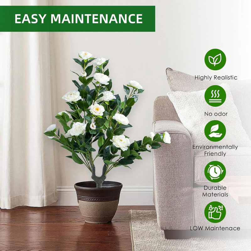 89.9cm Plant, White
