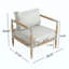 Fauteuil d'extérieur en aluminium avec coussins épais