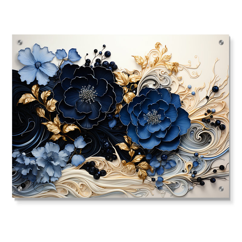 Encre liquide Spiralscape I - art mural abstrait en spirale en acrylique pour la cuisine, H 12 po x l 20 po