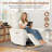 270° Power Swivel Rocker Recliner Chair W/ Phone Holder, Electric Glider Reclining Sofa With USB Ports, Power Swivel Glider, Rocking Chair Nursery Recliners For Living Room Bedroom(Beige-Gray)