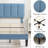Auxter Upholstered Platform Bed Frame with Vertical Channel Tufted Adjustable Headboard, Velvet Fabric Mattress Foundation with Strong Wooden Slats, Heavy Duty, No Box Spring Needed, Noise-Free-1877220124-1856483197