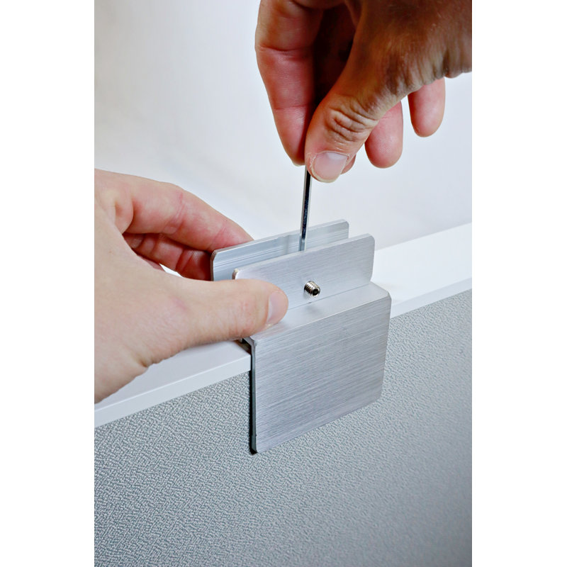 Panneau d'intimité acoustique avec petit support, En aluminium, Twilight, H 24 po x l 42 po x p 0,63 po