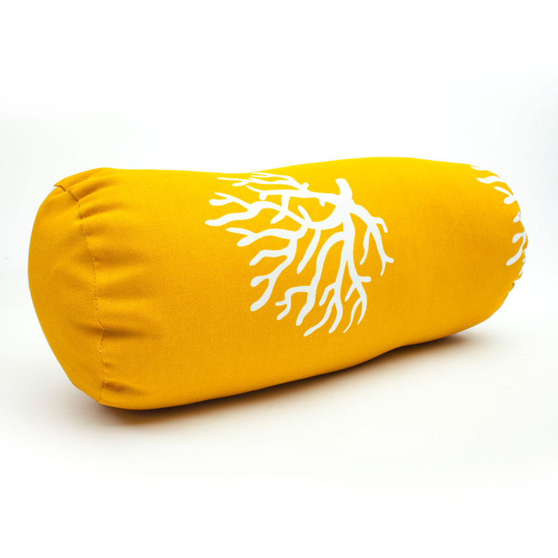 Outdoor Bolster Throw Pillow, Yellow