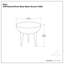 Table de bout moderne en fonte d'aluminium de 21 po avec plateau rond et finition thermolaquée Otto