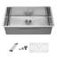 Évier de cuisine encastrable 33 po x 33 po x 19 po x 9 po en acier inoxydable
