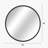 36" Brown Round Wall Mirror with Textured Iron Frame