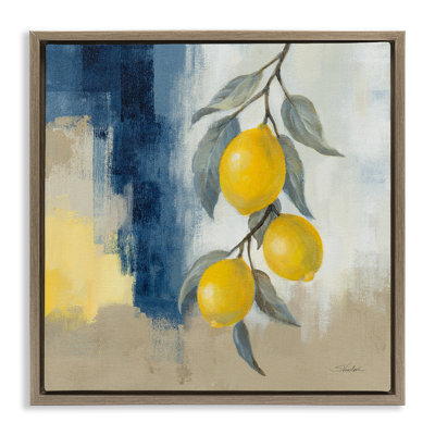 Art mural sur toile flottant, "Kitchen citrons" par Silvia Vassileva