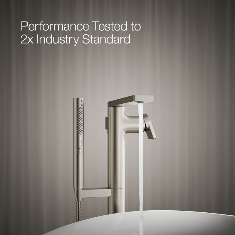 Composed Freestanding Bath Faucet, Vibrant Brushed Nickel