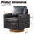 Upholstered Swivel Accent Chair With Nailhead Trim Armrest-1182454279