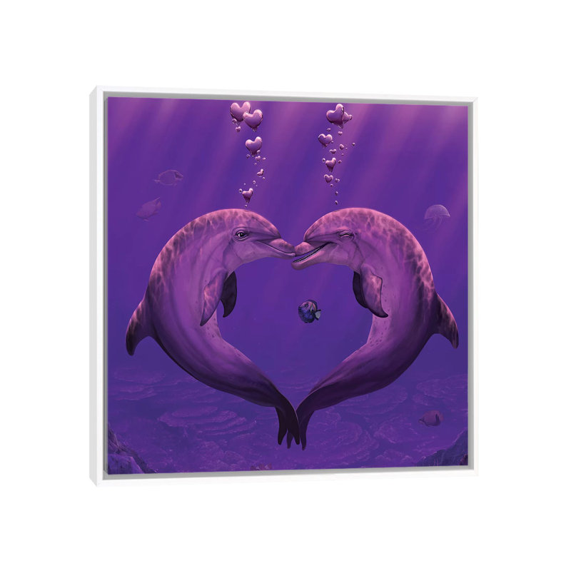 Sea Of Hearts by Vincent Hie - Print on Canvas, 66.04 cm H x 66.04 cm W, White Framed