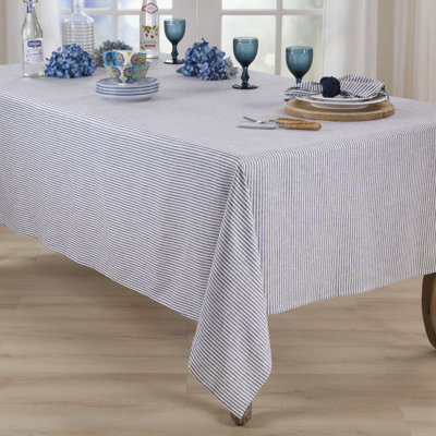 Nappe à rayures en mélange de lin Farmhouse