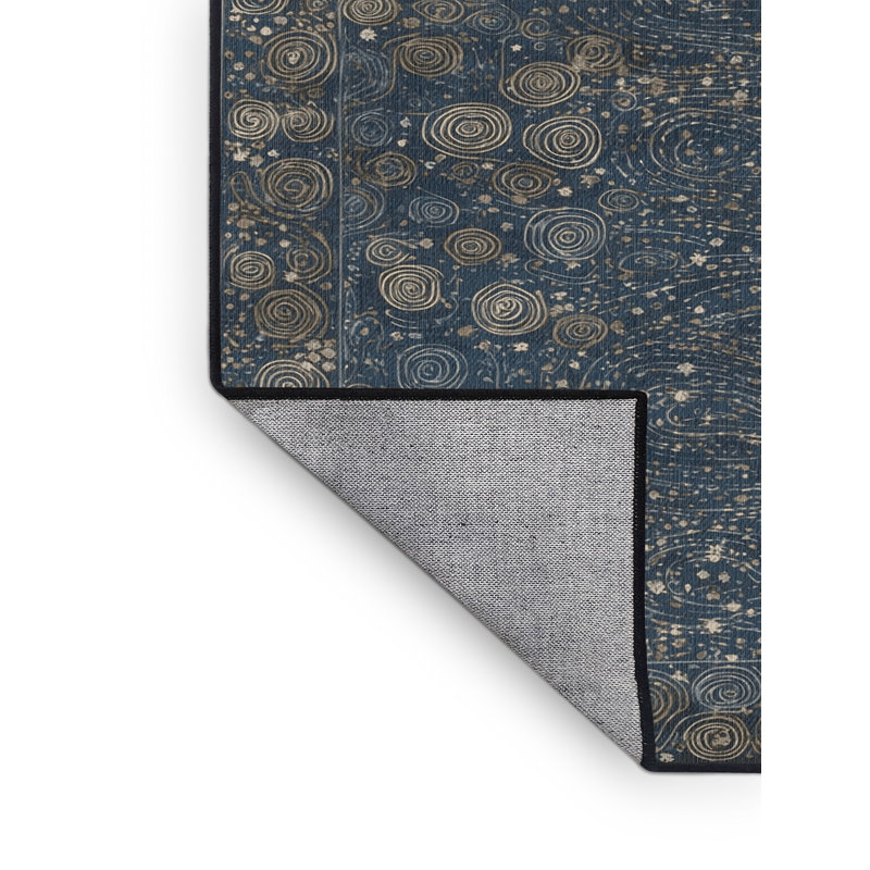 Machine Washable Nature Gray Area Rug, Square 6'