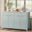 Buffet scandinave à motif de vagues avec tablettes réglables-537227303