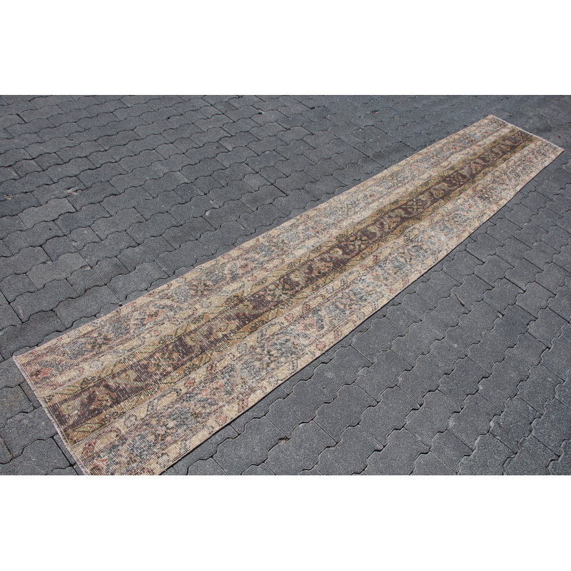 Tapis de couloir en patchwork turc rétro Anatolian