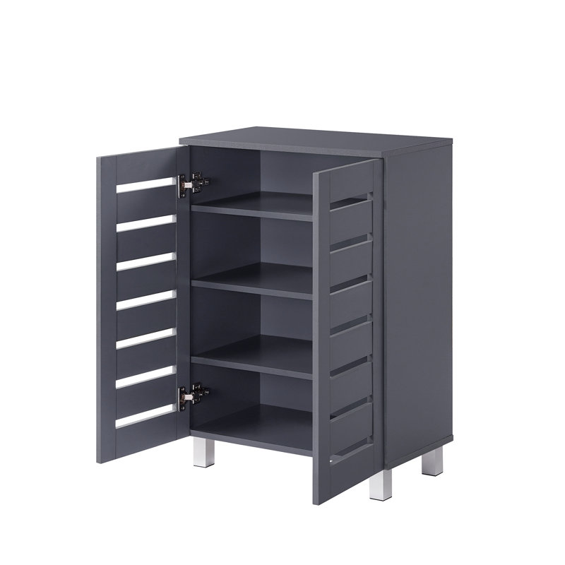 Euston 10 Pair Shoe Storage Cabinet, Dark Grey