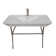 Barclay Opulence 19.38'' White Fireclay Rectangular Bathroom Sink with Overflow