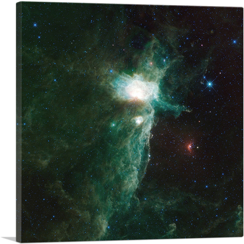 Orion the Hunter Flame Nebula Hubble Telescope NASA - Reproduction de photo sur toile tendue, H 26 po x l 26 po x P 1,5 po