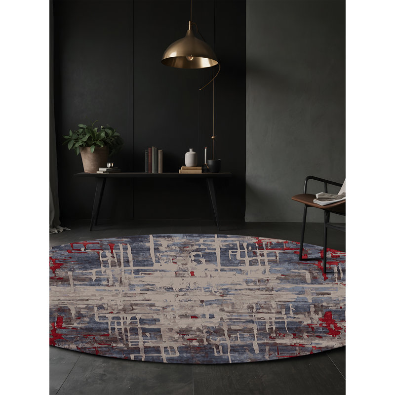 Tapis brun soyeux et moelleux, Rectangle 7 pi x 9 pi
