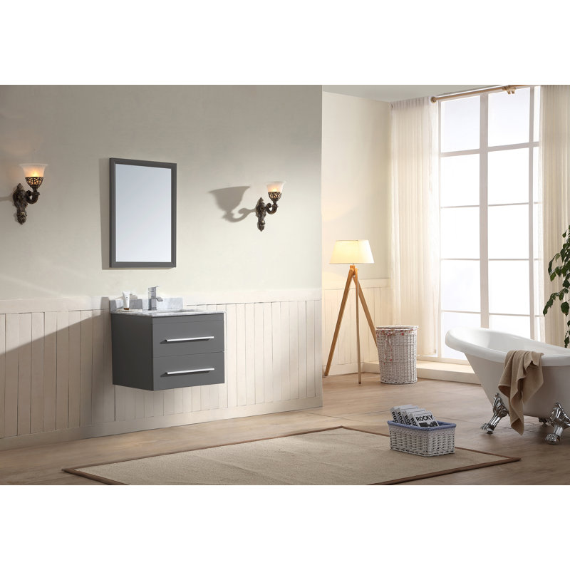 Ensemble de meuble-lavabo mural simple 25 "avec miroir Gloria Series