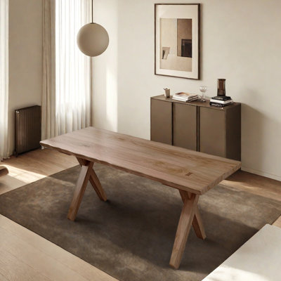 Table de salle à manger simple et de haute qualité en bois massif