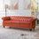 Canapé Chesterfield à accoudoirs roulés 3 places 84,65 po