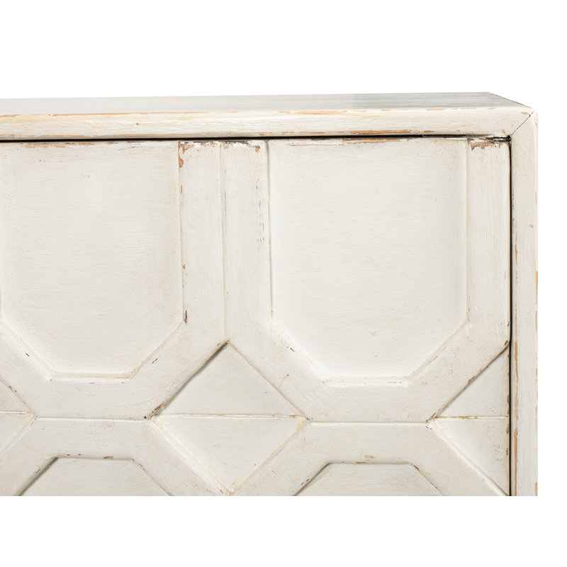 Becket 74'' W Solid Wood Sideboard, Antique White