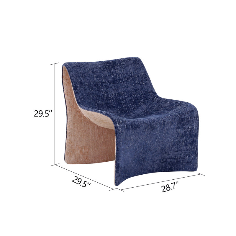 Chaise d'appoint en polyester 28,7 po Anna-Diane