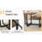 Perfectly Integrating Modern and Scandinavian Styles-Dark Walnut Double-Deck Coffee Table, Dimensions 47*23.5*18.