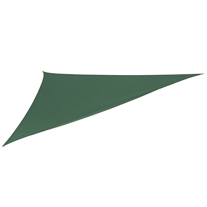 Heritage Green 18' Triangle Outdoor Shade Sail with Hardware Kit