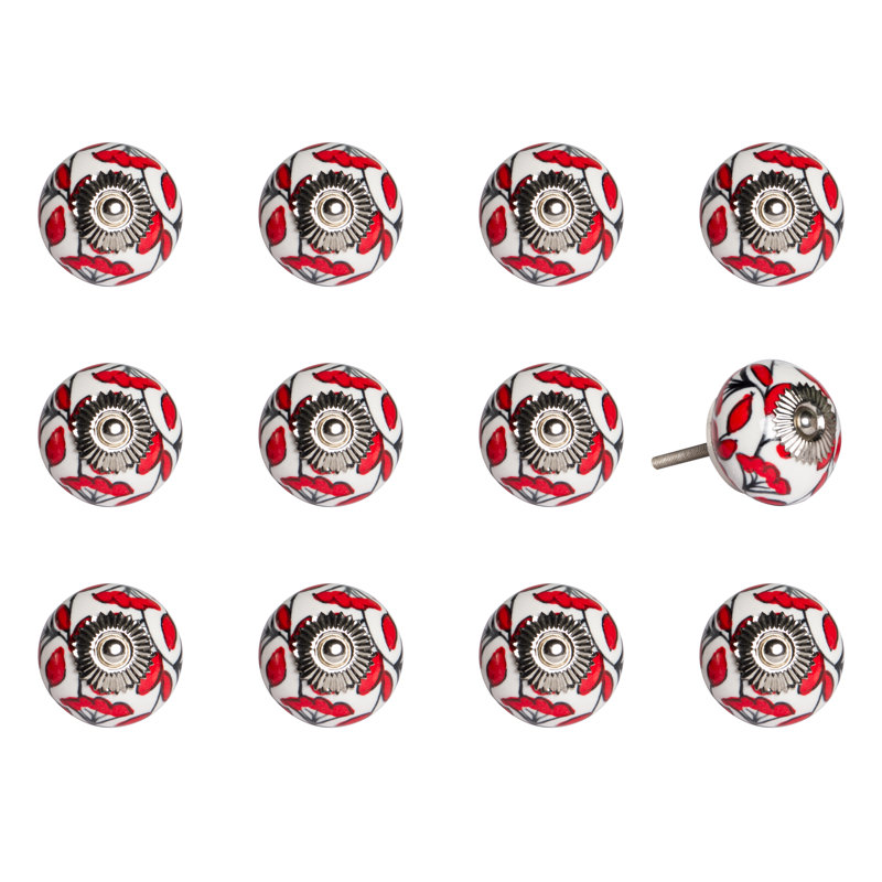 Multipack de boutons de champignon de 1,5 po de diamètre peint à la main