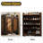 Entryway Shoe Storage Cabinet, Natural Woven Rattan Wardrobe, Wooden Shoe Rack, Farmhouse Bohemian Style Shoe Cabinet For Hallway-1421821090
