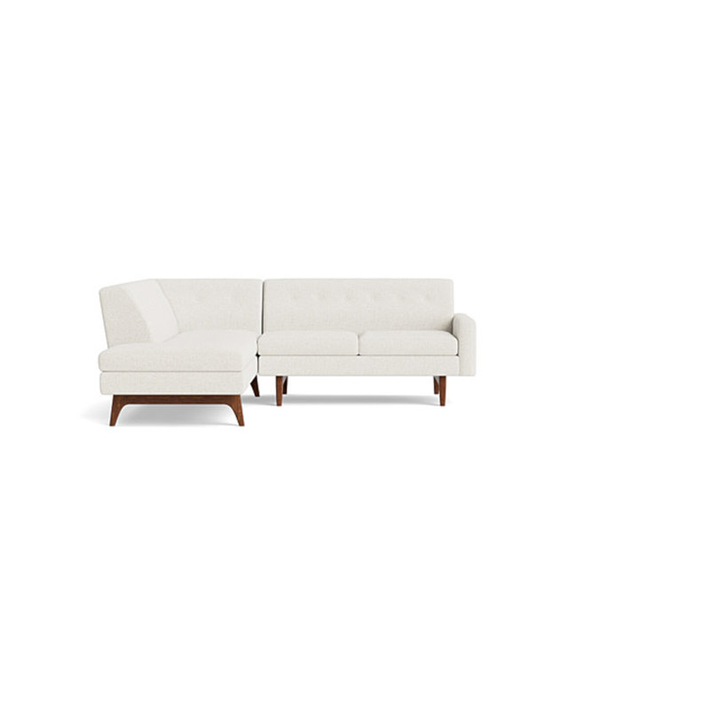 Tyler Sectional With Bumper (95" X 95"), Performance Weave - Natural, Left Hand Facing