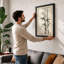 Bamboo in Ink Japandi - Framed Print-615713932-615713922