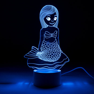Carreras Mermaid Colour Changing 3D Lamp