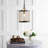 Sessoms 1 - Light Black/Brass Gold Pendant