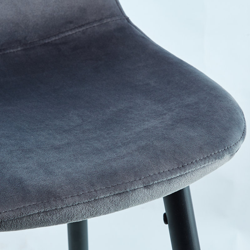 Velvet Bar & Counter Stool, Gray