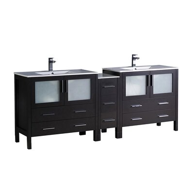 Fresca Torino 84"" Free-Standing Double Sink Bathroom Vanity Set -  FCB62-361236ES-I